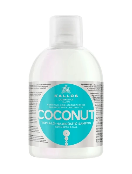 Kallos Cosmetics Coconut 1000ml Hindistan Cevizi Yağlı Saç Güçlendirici Şampuan ürün görseli 1