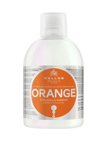 Kallos Cosmetics Orange 1000ml Portakal Yağı Içerikli Canlandırıcı Şampuan ürün görseli 1