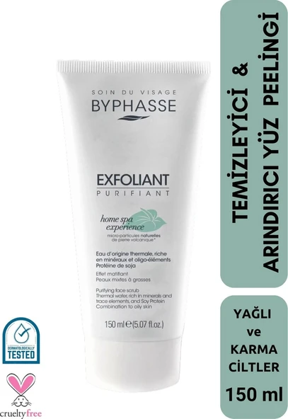 BYPHASSE Temizleyici ve Arındırıcı Yüz Peelingi Yağlı ve Karma Ciltler 150ml ürün görseli 1