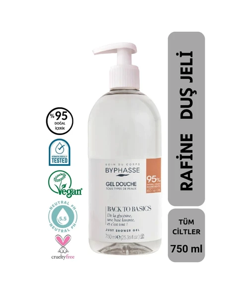 BYPHASSE Back To Basics Rafine Duş Jeli Tüm Cilt Tipleri 750ml ürün görseli 1