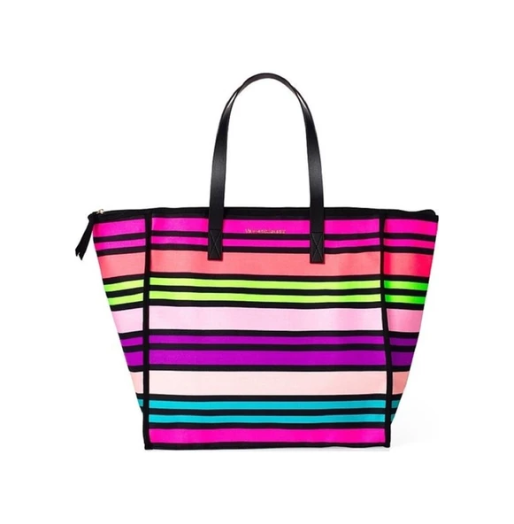 Victoria's Secret VS Rainbow Kanvas Tote Seyahat Çantası ürün görseli 1