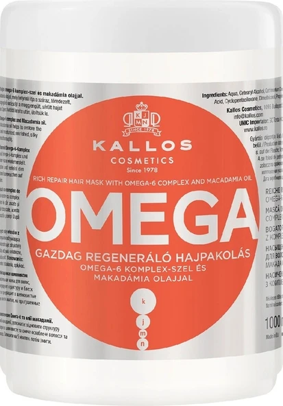 Kallos Cosmetics Omega-6 Kompleksi Ve Macadamia Yaği Içeren Saç Onarım Maskesi 1000ml ürün görseli 1