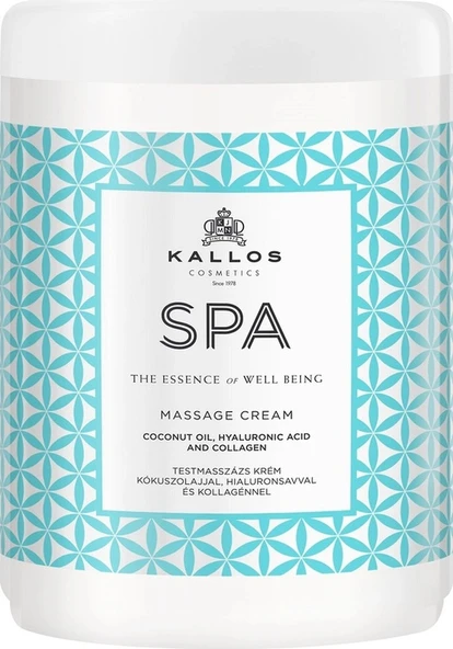 Kallos Cosmetics Spa 1000ml Hindistan Cevizi Yağı, Hyaluronik Asit Ve Kolajen Içeren Vücut Bakım Ve Masaj Kremi ürün görseli 1