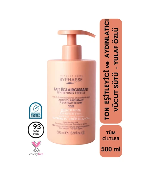 BYPHASSE Ton Eşitleyici Ve Aydınlatıcı Vücut Sütü - Yulaf Özlü 500ml ürün görseli 1