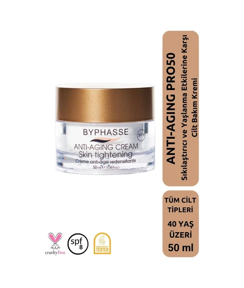 BYPHASSE Anti-Aging Pro50 Sıkılaştırıcı ve Yaşlanma Karşıtı Krem 50ml ürün görseli 1