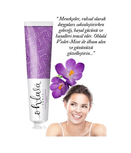 OHLALA Violet Mint (Menekşe-Nane) Diş Macunu 75ml - Resim 4