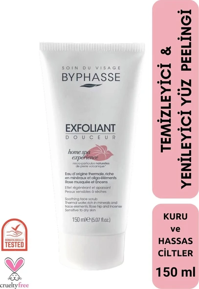 BYPHASSE Temizleyici ve Yenileyici Yüz Peelingi Hassas ve Kuru Ciltler 150ml ürün görseli 1