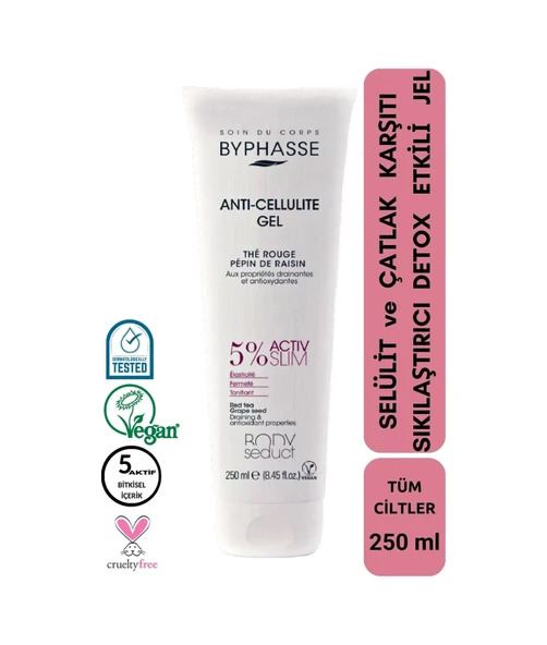BYPHASSE Selülit Ve Çatlak Karşıtı Sıkılaştırıcı Detox  Etkili  Vücut Jeli 250ml ürün görseli 1