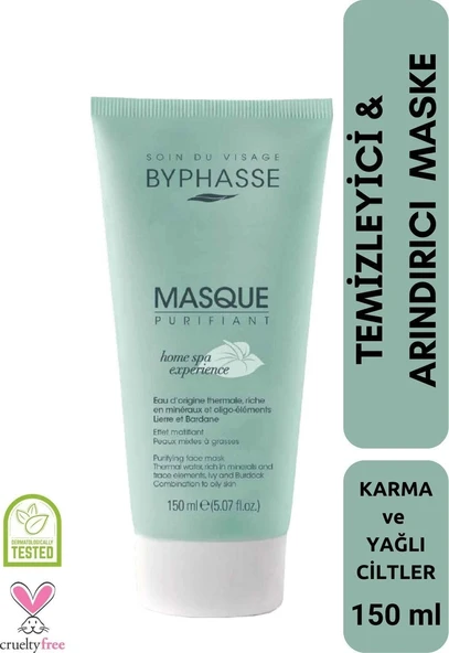 BYPHASSE Temizleyici ve Arındırıcı Maske Karma ve Yağlı Ciltler 150ml ürün görseli 1