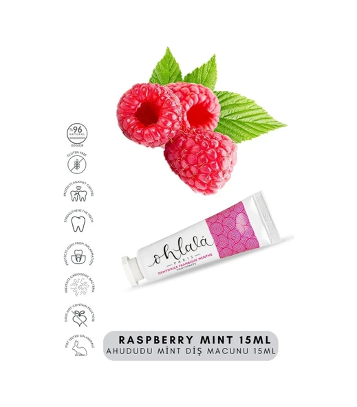 OHLALA Raspberry Mint (Ahududu-Nane) Diş Macunu 15ml - Resim 2