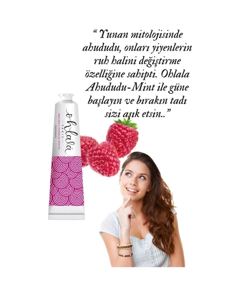 OHLALA Raspberry Mint (Ahududu-Nane) Diş Macunu 15ml - Resim 3