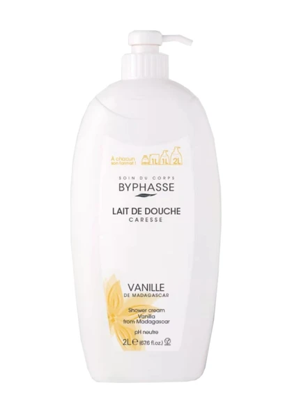 BYPHASSE Caresse Vanilya Çiçeği Özlü Kremli Duş Jeli 2000ml - Resim 4