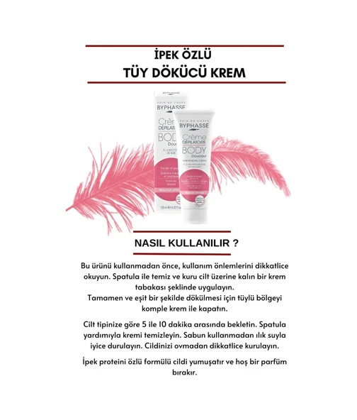 BYPHASSE Tüy Dökücü Krem İpek Proteini Özlü 125ml - Resim 3