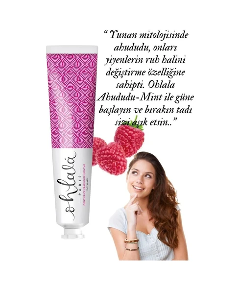 OHLALA Raspberry Mint (Ahududu-Nane) Diş Macunu 75ml - Resim 4