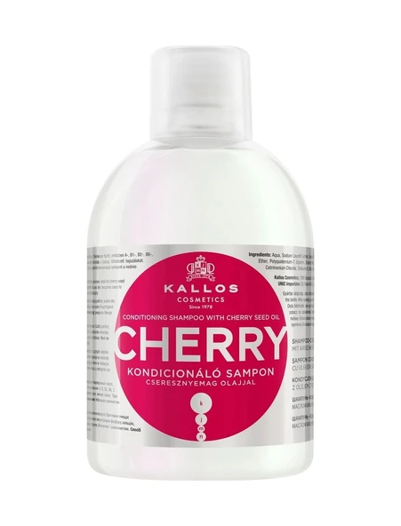 Kallos Cosmetics Cherry 1000ml Kiraz Çekirdeği Yağlı Şampuan ürün görseli 1
