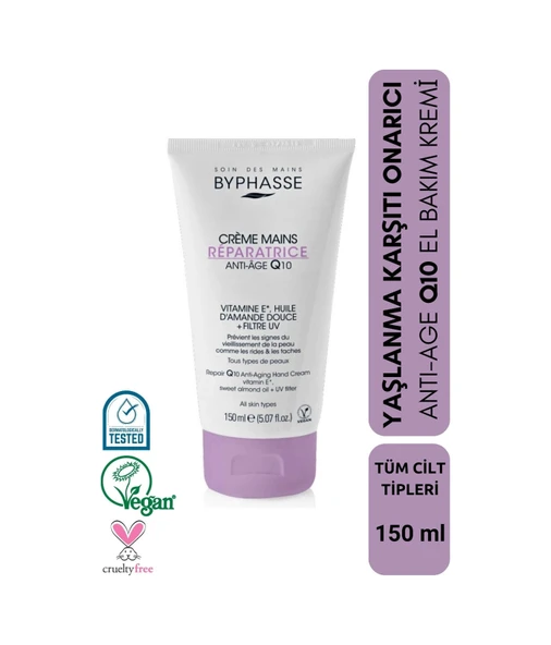 BYPHASSE Yaşlanma Karşıtı Onarıcı Q10 Anti-Age El Kremi 150ml ürün görseli 1