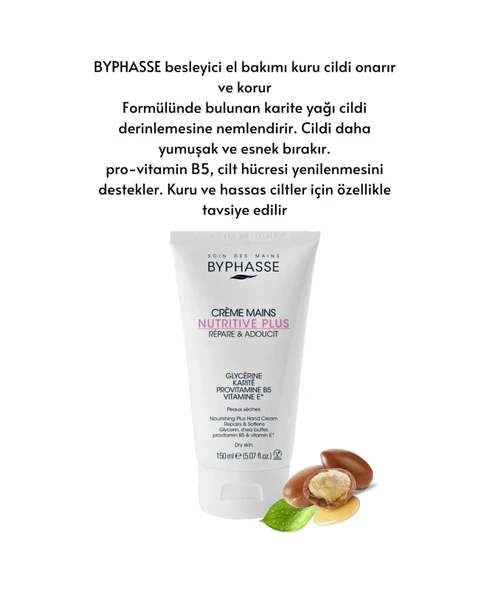 BYPHASSE Besleyici El Kremi 150ml - Resim 2