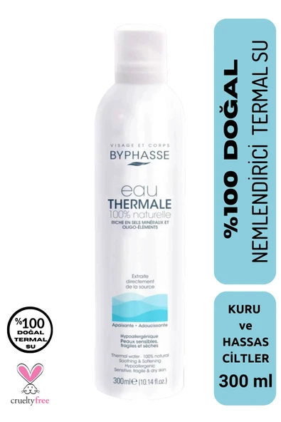 BYPHASSE Termal Water %100 Doğal Nemlendirici Termal Su 300ml ürün görseli 1