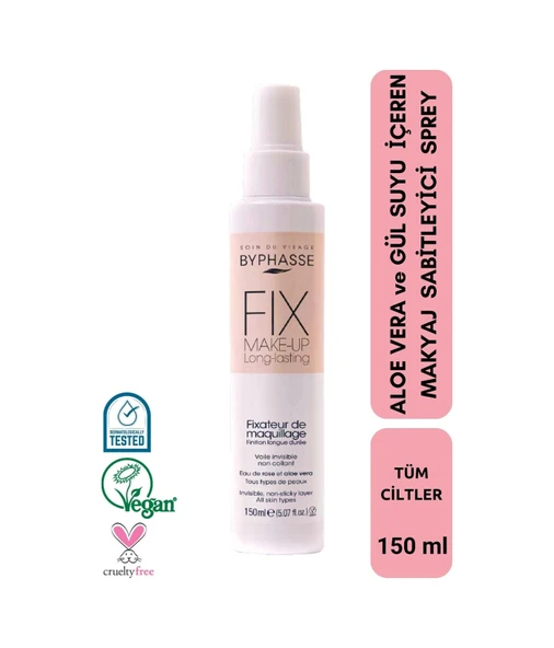 BYPHASSE Makyaj Sabitleyici Sprey Aloe Vera ve Gül Suyu Özlü 150ml ürün görseli 1