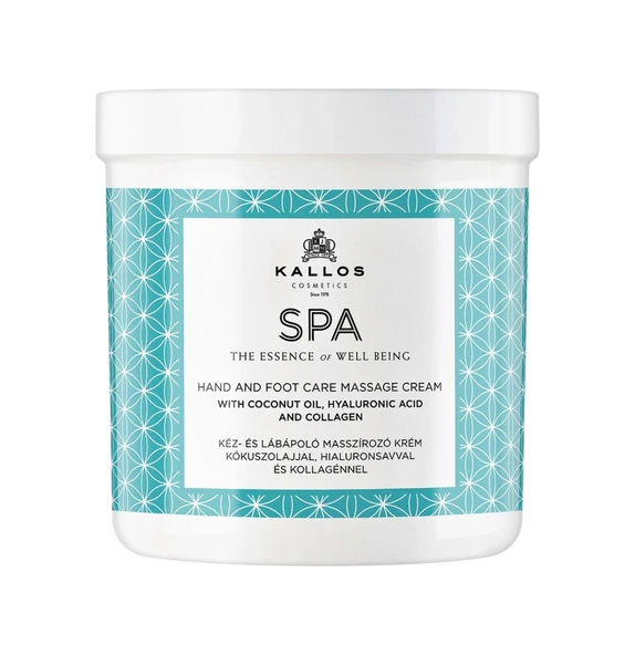 Kallos Cosmetics Spa 500ml Hindistan Cevizi Yağı, Hyaluronik Asit Ve Kolajen Içeren El Ve Ayak Bakım Ve Masaj Kremi ürün görseli 1