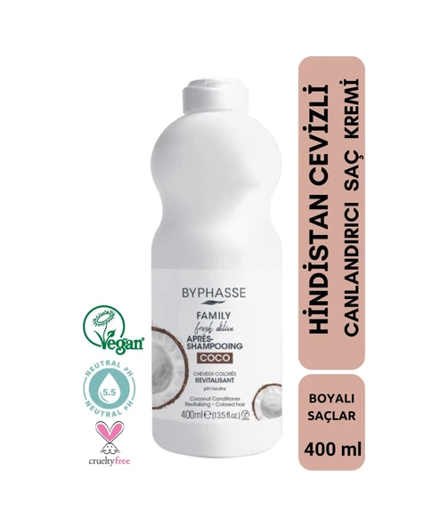 BYPHASSE Hindistan Cevizli Canlandırıcı Saç Kremi 400ml ürün görseli 1