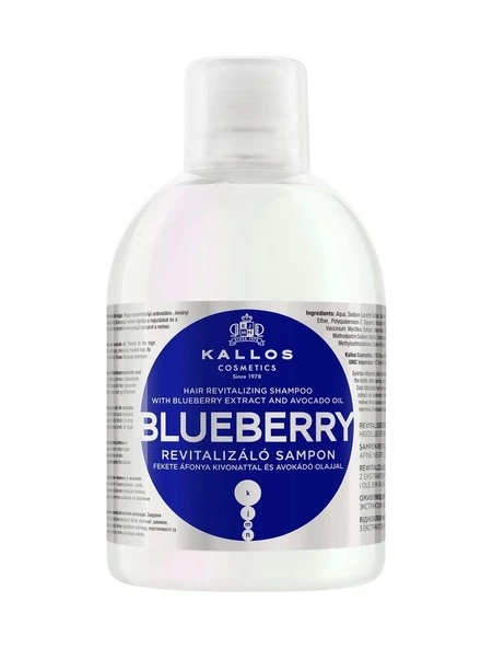 Kallos Cosmetics Blueberry 1000ml Kuru, Yıpranmış Saçlara Yabanmersini Ve Avokado Yağlı Canlandırıcı Şampuan ürün görseli 1