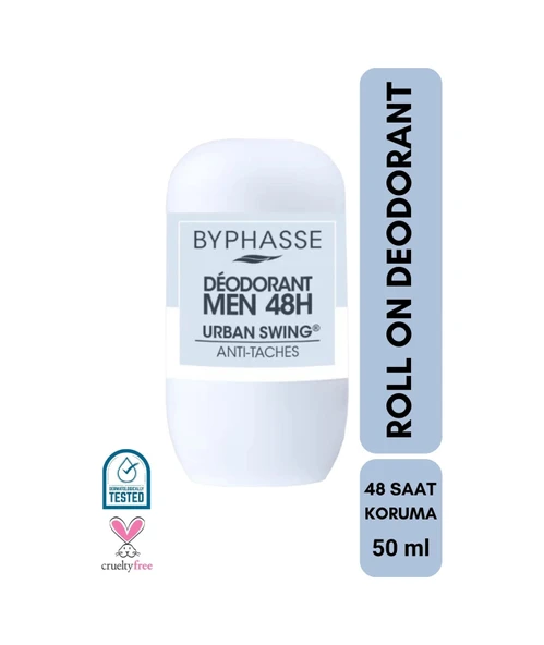 BYPHASSE 48H Men Roll-on Deodorant Urban Swing 50ml ürün görseli 1