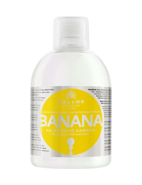 Kallos Cosmetics Banana 1000ml Muz Ekstraktı Ve Multivitamin Içeren Güçlendirici Şampuan ürün görseli 1