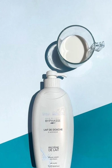 BYPHASSE Caresse Süt Proteini Özlü Duş Kremi 1000ml - Resim 4