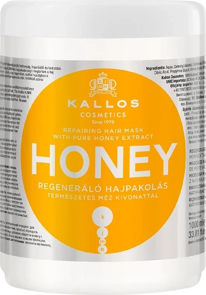 Kallos Cosmetics Honey Repairing Saf Bal Özü İçeren Onarıcı Saç Bakım Maskesi 1000 ml ürün görseli 1