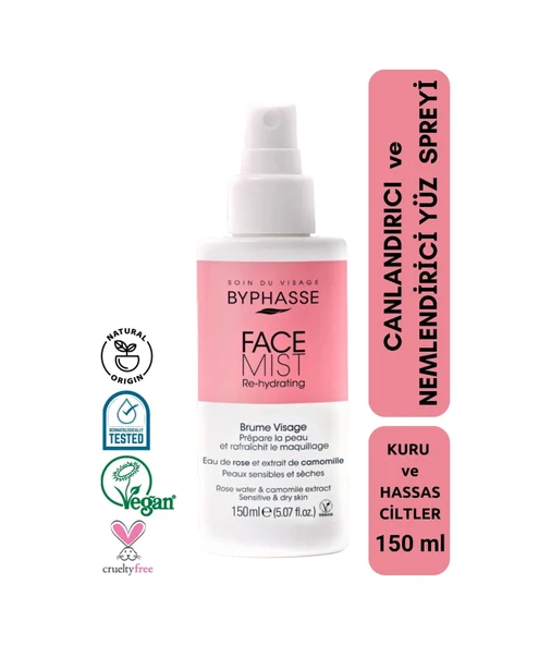 BYPHASSE Canlandırıcı ve Nemlendirici Yüz Spreyi 150ml ürün görseli 1