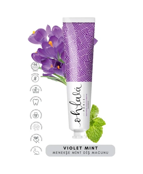 OHLALA Violet Mint (Menekşe-Nane) Diş Macunu 75ml - Resim 2