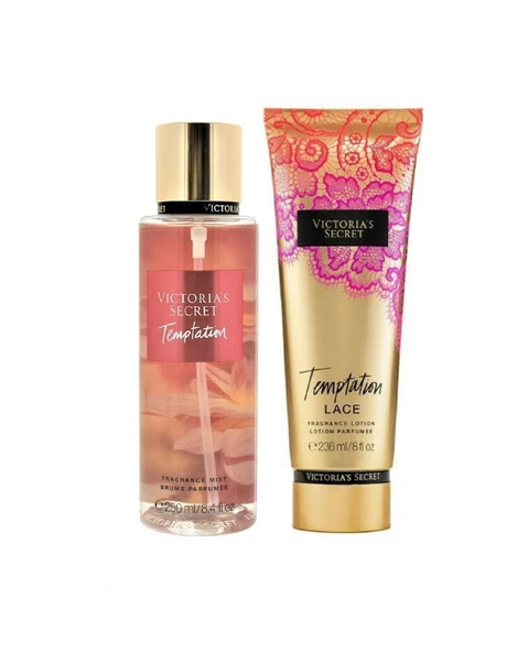 Victoria's Secret Temptation & Lace Vücut Losyonu Ve Spreyi 2'li Set ürün görseli 1