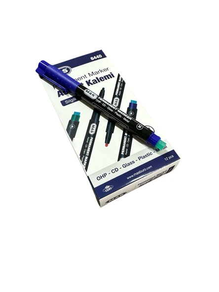 Mas Permanent Cd Kalemi (M) Mavi 12 Adet ürün görseli 1
