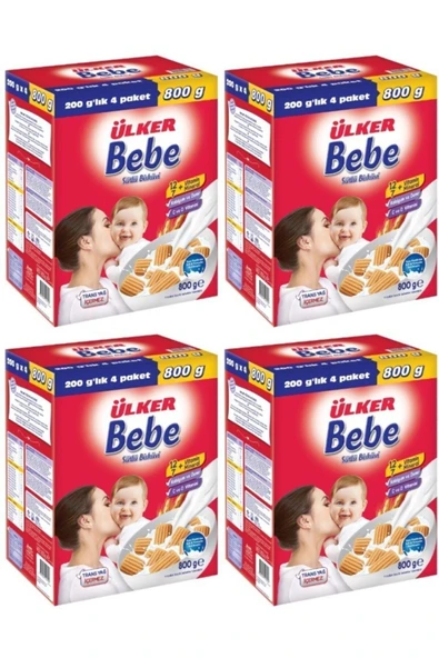 Ülker Bebe Sütlü Bisküvi 800 G x 4 Adet ürün görseli 1
