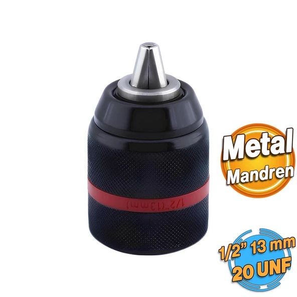 Kilitli Metal Mandren Adaptör Anahtarsız 1/2" 13mm 20 UNF (Diş) Kırıcı Delici Matkap Sds Plus Uyumlu ürün görseli 1