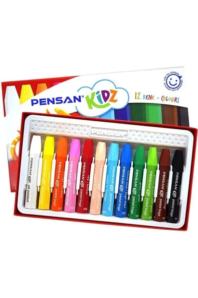 Pensan Kidz Pastel Boya 12 Renk - Resim 2