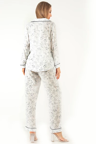 DoReMi Sweat Floral Uzun Kollu Kadın Pijama Takım ürün görseli 1