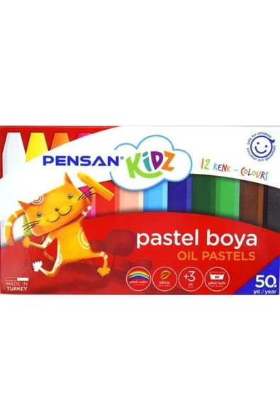 Pensan Kidz Pastel Boya 12 Renk ürün görseli 1