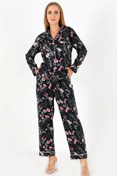 DoReMi Flower Garden Uzun Kollu Kadın Pijama Takım ürün görseli 1