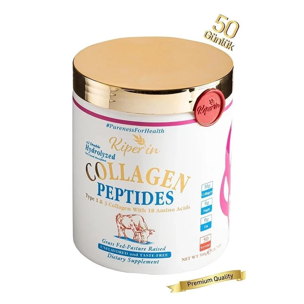 Kiperin Collagen Toz Kolajen Peptitleri İçeren Diyet Takviyesi 500 gr ürün görseli 1