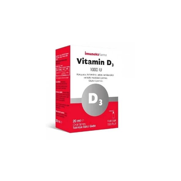 İmuneks Vitamin D3 1000 IU 20 ml Sprey ürün görseli 1