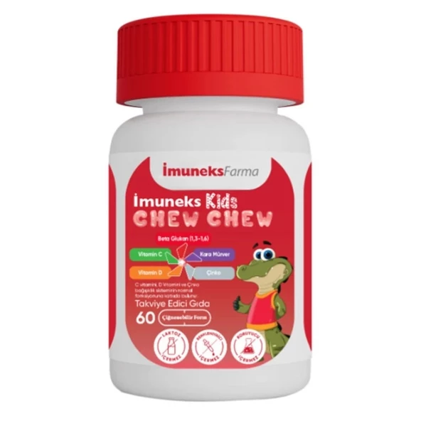 Imuneks Kids Chew Chew Takviye Edici Gıda 60 Çiğnenebilir Kapsül ürün görseli 1