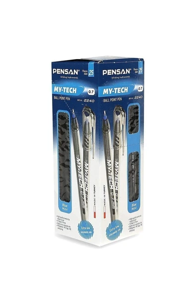 Pensan My tech Mavi Tükenmez Kalem 0.7mm 25'Lİ ürün görseli 1