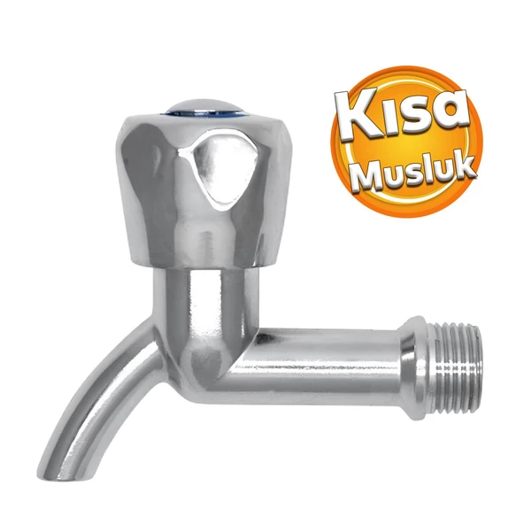 Kısa Musluk Lavabo Banyo Mutfak Musluğu Çevirmeli Çeşme Klasik Musluk ürün görseli 1
