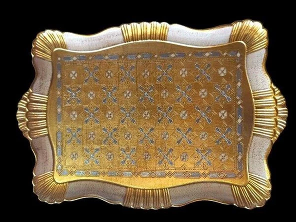 Royking Medium Carded Dikdörtgen Tepsi Gold 48x34 cm VL-77 ürün görseli 1