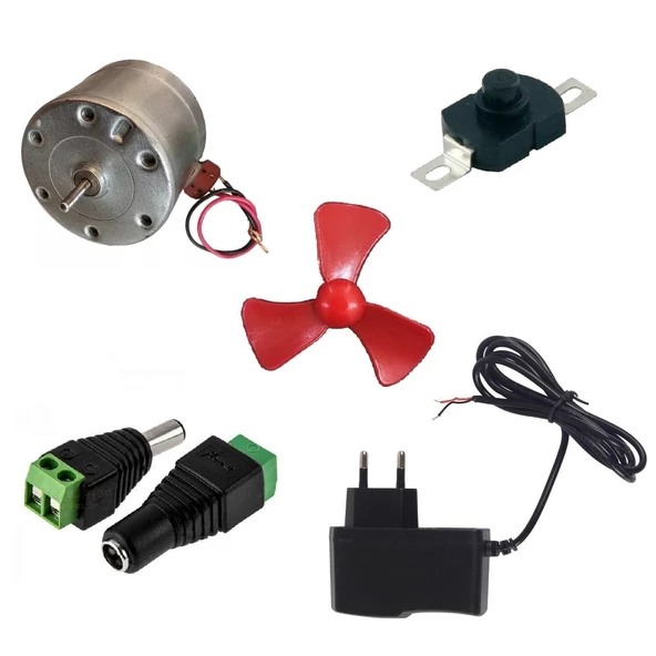 Adaptörlü Anahtarlı Soketli Basit Motor Deney Seti - Öğrenci Elektrik Devresi ürün görseli 1