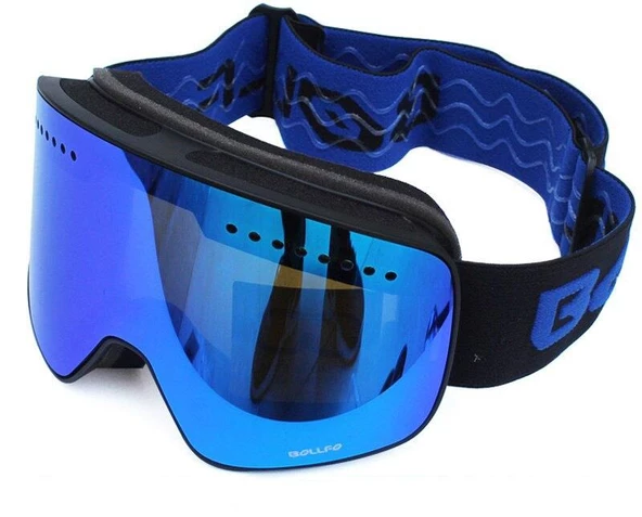 Çift Katmanlı Mavi Manyetik Lensli Anti-Sis Özellikli UV400 Snowboard Kayak Gözlüğü ürün görseli 1