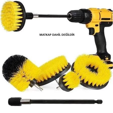 Matkap Uyumlu Uzatma Aparatlı Temizleme Fırça Seti 6 Parça S/S ürün görseli 1