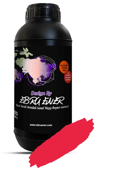 Ebru Ener Anka Vernikli Genel Yüzey Boyası Yılbaşı Kırmızısı 1000 gr. ürün görseli 1